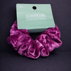Luxurious Velvet Hair Scrunchie in Rich Purple